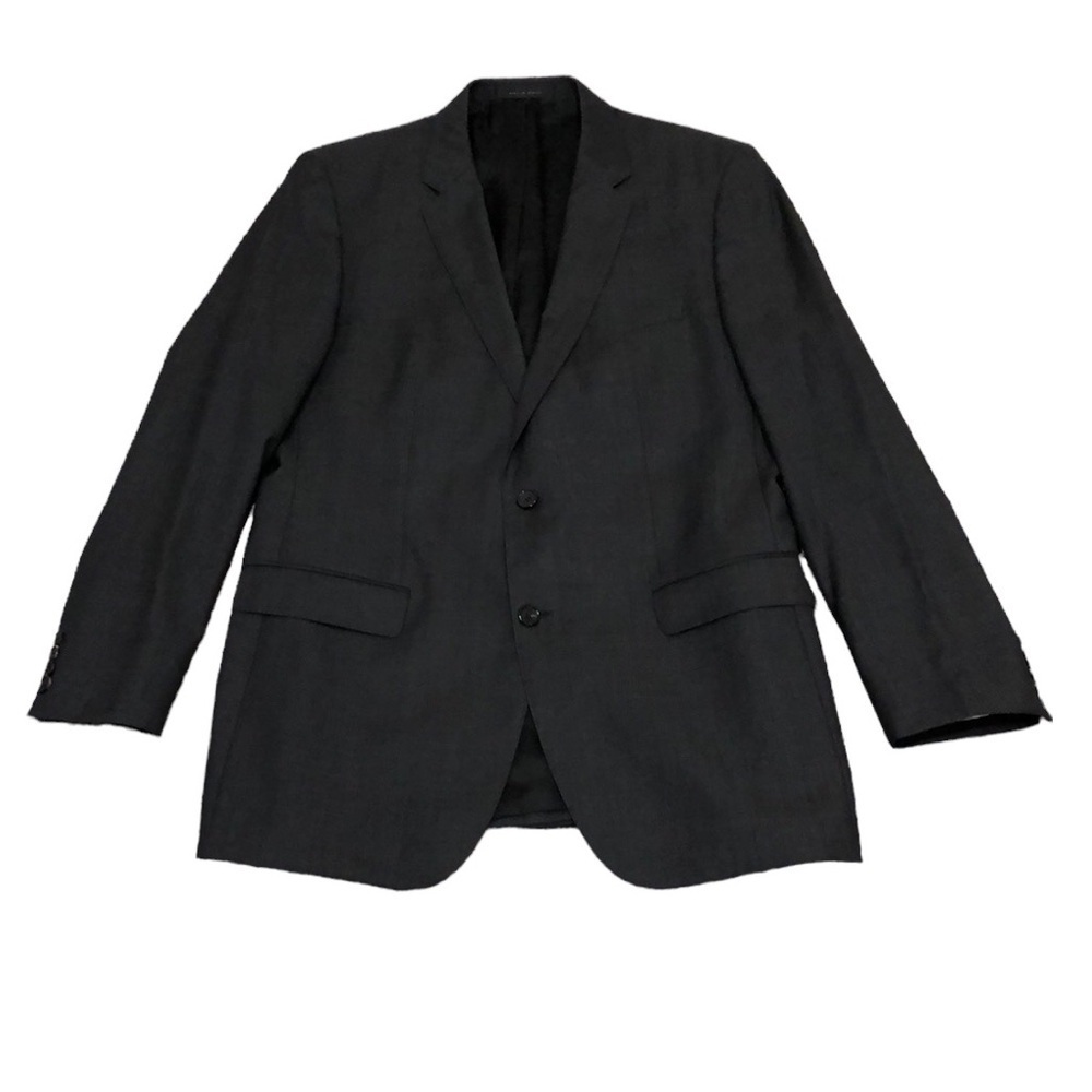 Hugo Boss The Jam Sharp Blazer Size 44L Dark Gray Virgin Wool